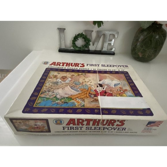96' Arthur's First Sleepover Children's 60 Piece Jigsaw Puzzle by Marc Brown Vtg - Picture 9 of 16